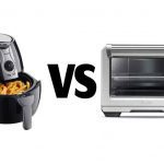 Air Fryer vs Oven - Air fryer uses the rapid circulation of heated air to cook to make it crispy, while the oven relies on still air to cook.