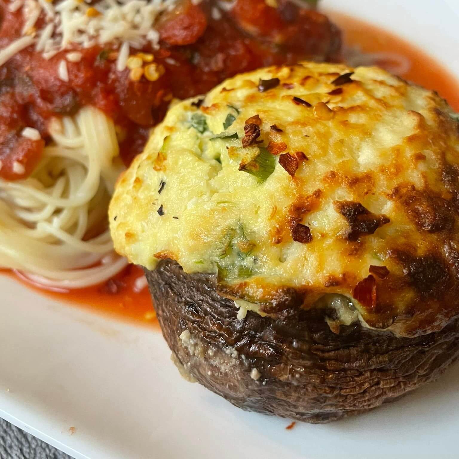 air fryer stuffed mushrooms