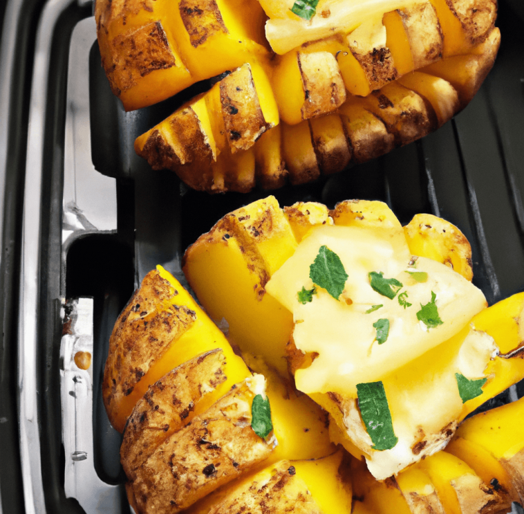 BLOOMING BAKED POTATOES in the AIR FRYER