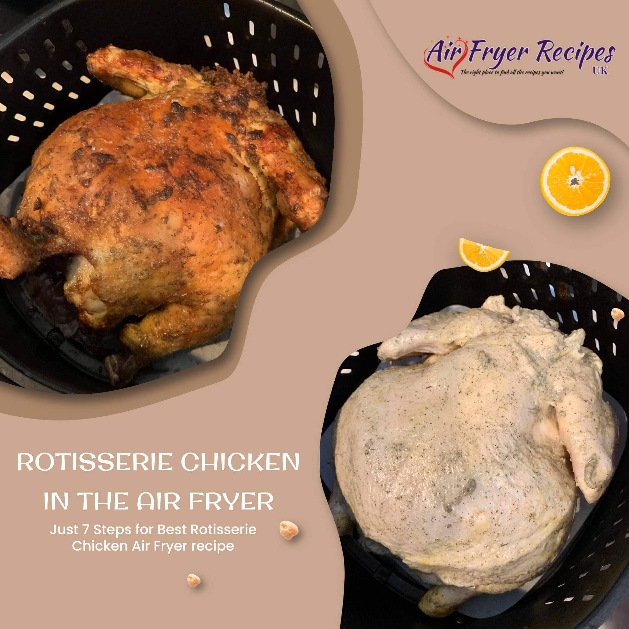 air fryer rotisserie chicken