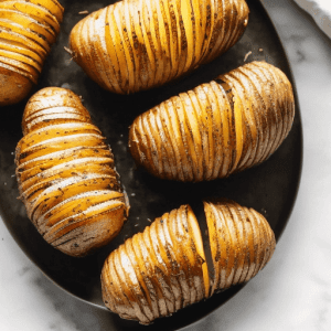 Air fryer hasselback potatoes are a delicious and visually impressive side dish. they become crispy on the outside and tender on the inside.